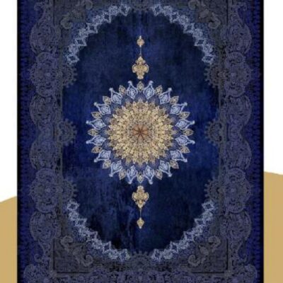 فرش ابریشم ماشینی طرح صحرا