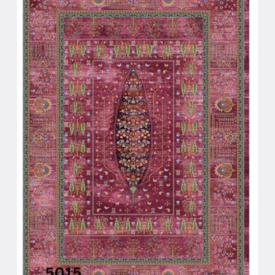 فرش ابریشم ماشینی طرح درخت زندگی