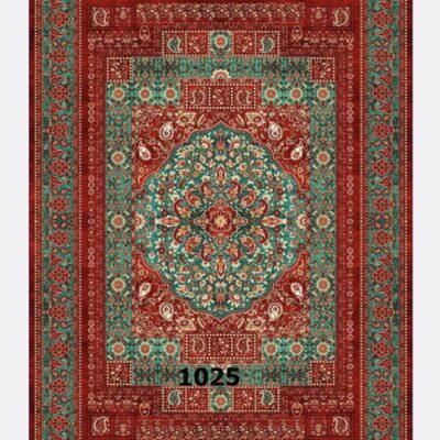 فرش ابریشم ماشینی طرح قجری